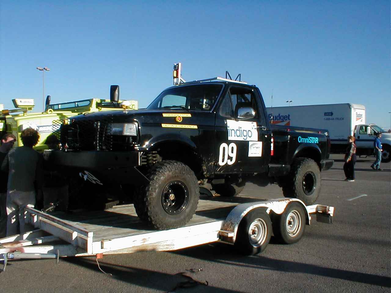 Golem Team's dark house vehicle, a Ford F-150, which defied expectations by traveling over 5 miles
                  after a weak qualification